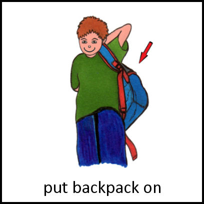 Put backpack on